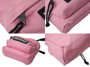 Very Good Condition BALENCIAGA Mini Backpack Rucksack Made in Italy Canvas Pink Black Used 4c068237