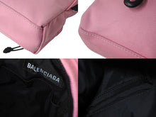 Load image into Gallery viewer, 極美品 BALENCIAGA バレンシアガ ミニ バックパック リュック イタリア製 キャンバス ピンク ブラック 中古 4c068237