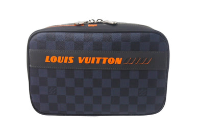 LOUIS VUITTON ルイヴィトン N60245 トゥルーストワレ GM ダミエコバルト クラッチバッグ ポーチ ネイビー ICチップ 中古 4c068266