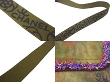 画像をギャラリービューアに読み込む, 極美品 CHANEL シャネル エンブロイダリー グラフィティ ショルダーバッグ A92789 ココマーク 20番台 カーキ シルバー金具 中古 4c068271