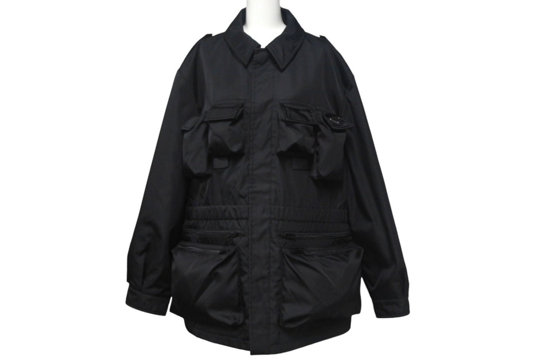 PRADA プラダ Re-Nylon サファリジャケット ブラック サイズ52 SGC553_1WQ8_F0002_S_OOO 美品 中古 4c068275