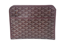 画像をギャラリービューアに読み込む, 極美品 GOYARD ゴヤール ジュバンスMM ポーチ クラッチバッグ ゴヤールディンキャンバス カーフスキン バーガンディ 中古 4c068290