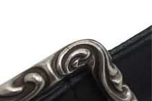 画像をギャラリービューアに読み込む, Chrome Hearts クロムハーツ BLT SCRLREC レクタングルスクロール サイズ34 レザーベルト ブラック 美品 中古 4c068292