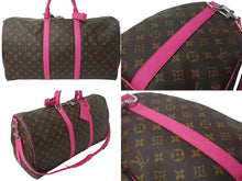 Load image into Gallery viewer, 新品同様 LOUIS VUITTON ルイヴィトン キーポルバンドリエール50 ボストンバッグ M46773 フューシャピンク 中古 4c068298