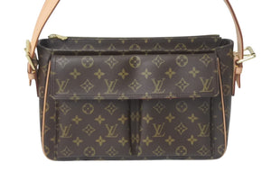 極美品 LOUISVUITTON ルイヴィトン ヴィバシテGM ワンショルダーバッグ M51163 モノグラム PVC レザー ゴールド金具 中古 4c068303