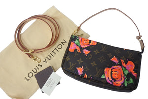 Like new LOUIS VUITTON Monogram Rose Pochette Accessory Pouch M48615 Rose Used 4c068304