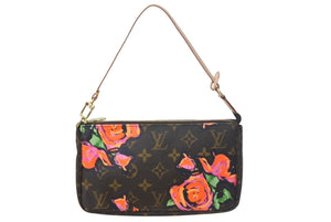 Like new LOUIS VUITTON Monogram Rose Pochette Accessory Pouch M48615 Rose Used 4c068304
