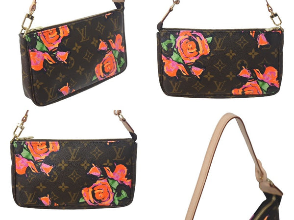 Like new LOUIS VUITTON Monogram Rose Pochette Accessory Pouch M48615 Rose Used 4c068304