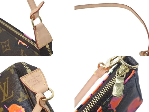 Like new LOUIS VUITTON Monogram Rose Pochette Accessory Pouch M48615 Rose Used 4c068304