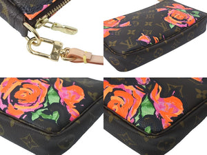 Like new LOUIS VUITTON Monogram Rose Pochette Accessory Pouch M48615 Rose Used 4c068304