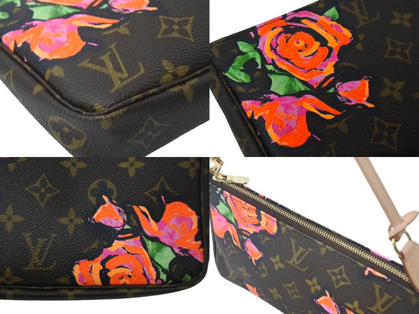 Like new LOUIS VUITTON Monogram Rose Pochette Accessory Pouch M48615 Rose Used 4c068304