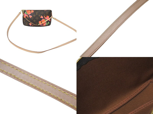 Like new LOUIS VUITTON Monogram Rose Pochette Accessory Pouch M48615 Rose Used 4c068304