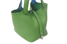 Load image into Gallery viewer, 未使用 HERMES エルメス ハンドバッグ ピコタンロックPM トリヨンクレマンス ヴェールユッカ バイカラー B刻印 シルバー金具 中古 4c068311