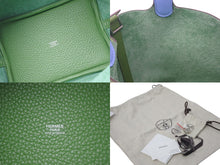 Load image into Gallery viewer, 未使用 HERMES エルメス ハンドバッグ ピコタンロックPM トリヨンクレマンス ヴェールユッカ バイカラー B刻印 シルバー金具 中古 4c068311