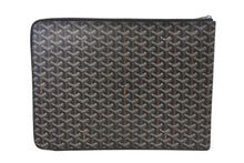 Load image into Gallery viewer, 極美品 Goyard ゴヤール ソルボンヌ クラッチバッグ セカンドバッグ L字ファスナー コーティングキャンバス レザー ブラック 中古 4c068312