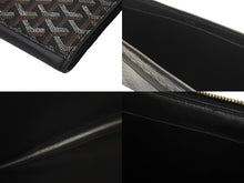 Load image into Gallery viewer, 極美品 Goyard ゴヤール ソルボンヌ クラッチバッグ セカンドバッグ L字ファスナー コーティングキャンバス レザー ブラック 中古 4c068312