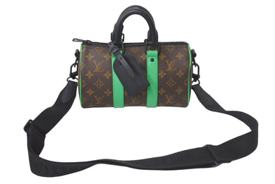 極美品 LOUIS VUITTON ルイヴィトン キーポル・バンドリエール 25 モノグラム・マカサー M46249 中古 4c068319