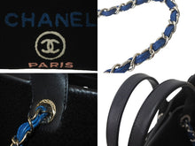 画像をギャラリービューアに読み込む, 極美品 CHANEL シャネル ドーヴィルGM 2WAY チェーントートバッグ 26番台 ボア カーフレザー ブラック ブルー ピンク 中古 4c068331