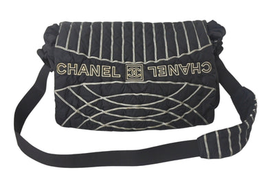 CHANEL シャネル スポーツライン ココマーク ロゴ刺繍 ナイロン ショルダーバッグ メッセンジャーバッグ A32807 10番台 美品 中古 4c068344