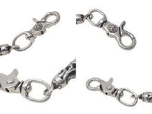 画像をギャラリービューアに読み込む, CHROME HEARTS クロムハーツ 9LINK ROLLER LONG-T オールド 2クリップ ロング ローラー ウォレットチェーン 美品 中古 4c068348