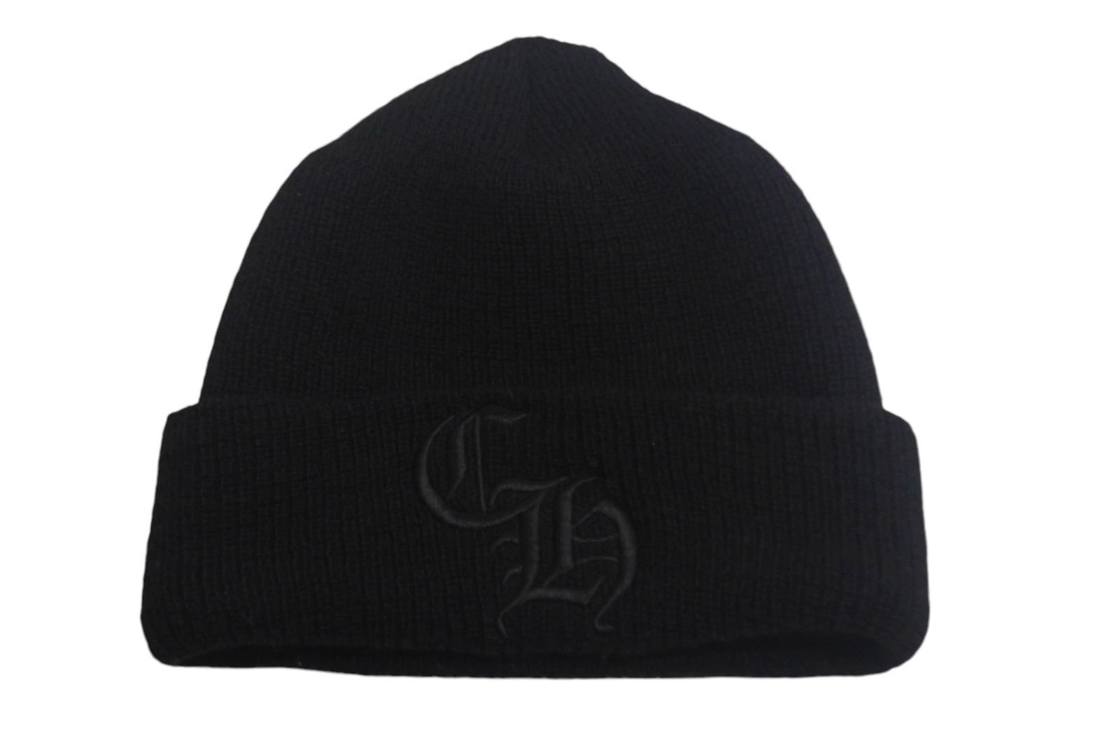 クロムハーツ　ビーニーキャップ Chrome Hearts】Logo Beanie Black / 追跡付 (CHROME HEARTS/ニット