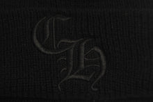 画像をギャラリービューアに読み込む, CHROME HEARTS クロムハーツ CH 刺繍 ニットキャップ ビーニー 2238-304-4102 ウール ブラック 美品 中古 4c068351