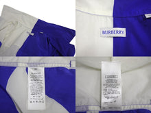 Load image into Gallery viewer, BURBERRY バーバリー Equestrian Knight オープンカラーシャツ 8090011.B7647 サイズXXL ナイロン ブルー ホワイト 美品 中古 4c068355