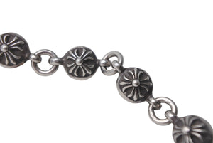 CHROME HEARTS クロムハーツ シルバー 925 #2 クロスボール ブレスレット 66.6g 腕周り約21cm 美品 中古 4c068358