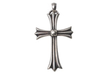 画像をギャラリービューアに読み込む, CHROME HEARTS クロムハーツ ラージCHクロス Wベイル ペンダント トップ チャーム 925 47.0g 美品 中古 4c068360