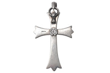 画像をギャラリービューアに読み込む, CHROME HEARTS クロムハーツ ラージCHクロス Wベイル ペンダント トップ チャーム 925 47.0g 美品 中古 4c068360