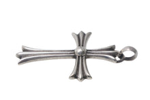 画像をギャラリービューアに読み込む, CHROME HEARTS クロムハーツ ラージCHクロス Wベイル ペンダント トップ チャーム 925 47.0g 美品 中古 4c068360