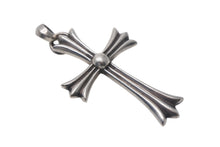 画像をギャラリービューアに読み込む, CHROME HEARTS クロムハーツ ラージCHクロス Wベイル ペンダント トップ チャーム 925 47.0g 美品 中古 4c068360
