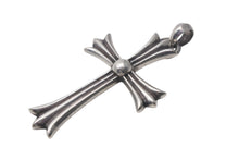 画像をギャラリービューアに読み込む, CHROME HEARTS クロムハーツ ラージCHクロス Wベイル ペンダント トップ チャーム 925 47.0g 美品 中古 4c068360