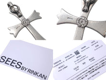 画像をギャラリービューアに読み込む, CHROME HEARTS クロムハーツ ラージCHクロス Wベイル ペンダント トップ チャーム 925 47.0g 美品 中古 4c068360