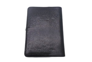 CHROME HEARTS クロムハーツ AGENDA PLAIN 手帳カバー ブックカバー クロスボールボタン シルバー925 レザー ブラック 美品 中古 4c068361