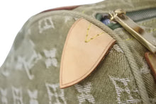 画像をギャラリービューアに読み込む, LOUIS VUITTON ルイヴィトン ハンドバッグ デニム ネオスピーディ M95215 モノグラムデニム カーキ ゴールド金具 美品 中古 4c068366