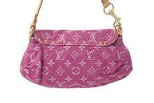画像をギャラリービューアに読み込む, LOUISVUITTON ルイヴィトン ミニプリーティ フューシャ ワンショルダーバッグ M95216 モノグラムデニム ピンク 美品 中古 4c068367