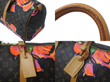 Load image into Gallery viewer, LouisVuitton ルイヴィトン モノグラム ローズ キーポル50 ボストンバッグ M48605 PVC ブラウン ピンク ブラウン 美品 中古 4c068369