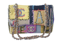 画像をギャラリービューアに読み込む, 極美品 CHANEL シャネル チェーン ショルダーバッグ 14番台 ココマーク パッチワーク マルチカラー ツイード シルバー金具 中古 4c068378