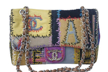 画像をギャラリービューアに読み込む, 極美品 CHANEL シャネル チェーン ショルダーバッグ 14番台 ココマーク パッチワーク マルチカラー ツイード シルバー金具 中古 4c068378