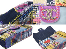 画像をギャラリービューアに読み込む, 極美品 CHANEL シャネル チェーン ショルダーバッグ 14番台 ココマーク パッチワーク マルチカラー ツイード シルバー金具 中古 4c068378