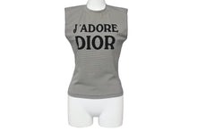 Load image into Gallery viewer, Christian Dior クリスチャンディオール J'ADORE ジャドール タンクトップ 2A12155301 サイズ38 グレー ブラック 美品 中古 4c068380