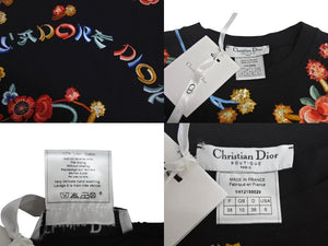 新品未使用 ChristianDior クリスチャンディオール J'ADORE ジャドール 半袖Tシャツ 刺繍 金魚 花 2001年 ガリアーノ期 38 中古 4c068382