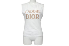 画像をギャラリービューアに読み込む, Christian Dior クリスチャンディオール J'ADORE ジャドール タンクトップ 2E12155300 サイズ40 ホワイト ブラウン 美品 中古 4c068383