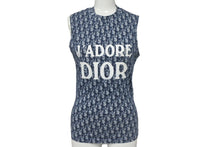 画像をギャラリービューアに読み込む, Christian Dior クリスチャンディオール J'ADORE ジャドール タンクトップ トロッター 3E16155301 サイズ36 ネイビー ホワイト 美品 中古 4c068386