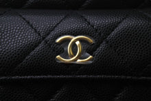 画像をギャラリービューアに読み込む, 新品未使用 CHANEL シャネル キャビアスキン ハンドバッグ シリアルランダム ブラック ゴールド金具 中古 4c068392