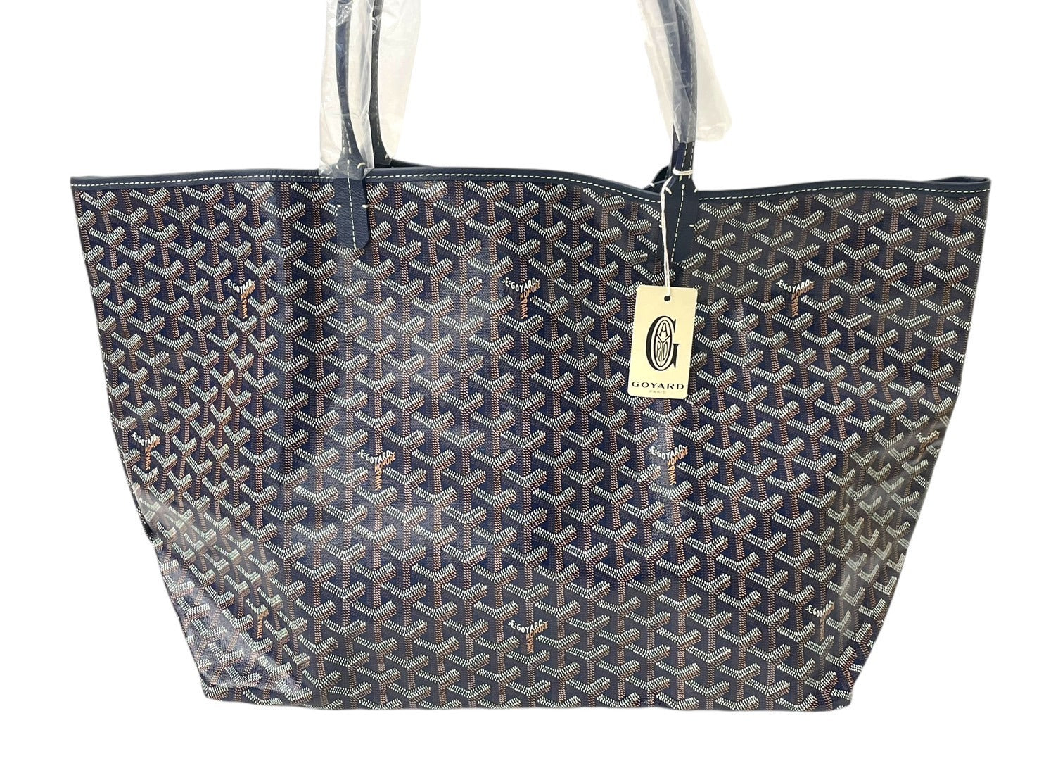 新品未使用 GOYARD ゴヤール サンルイGM トートバッグ STLOUIGMLTY12CL12P PVC レザー ヘリンボーン ネイビー 中古  4c068396 – Casanova Vintage