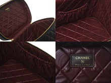 画像をギャラリービューアに読み込む, 新品同様 CHANEL シャネル ココマーク バニティバッグ ハンドバッグ キルティング ラムスキン ブラック 22番台 中古 4c068404