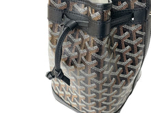 画像をギャラリービューアに読み込む, 新品未使用 Goyard ゴヤールプティ フロ バケット ショルダーバッグ 巾着型 PVC レザー ブラウン ブラック シルバー 中古 4c068407