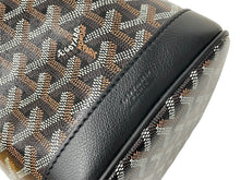 画像をギャラリービューアに読み込む, 新品未使用 Goyard ゴヤールプティ フロ バケット ショルダーバッグ 巾着型 PVC レザー ブラウン ブラック シルバー 中古 4c068407